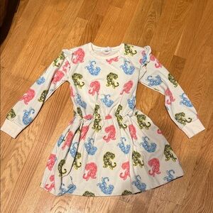 Charming Kids Dress with Animal Print